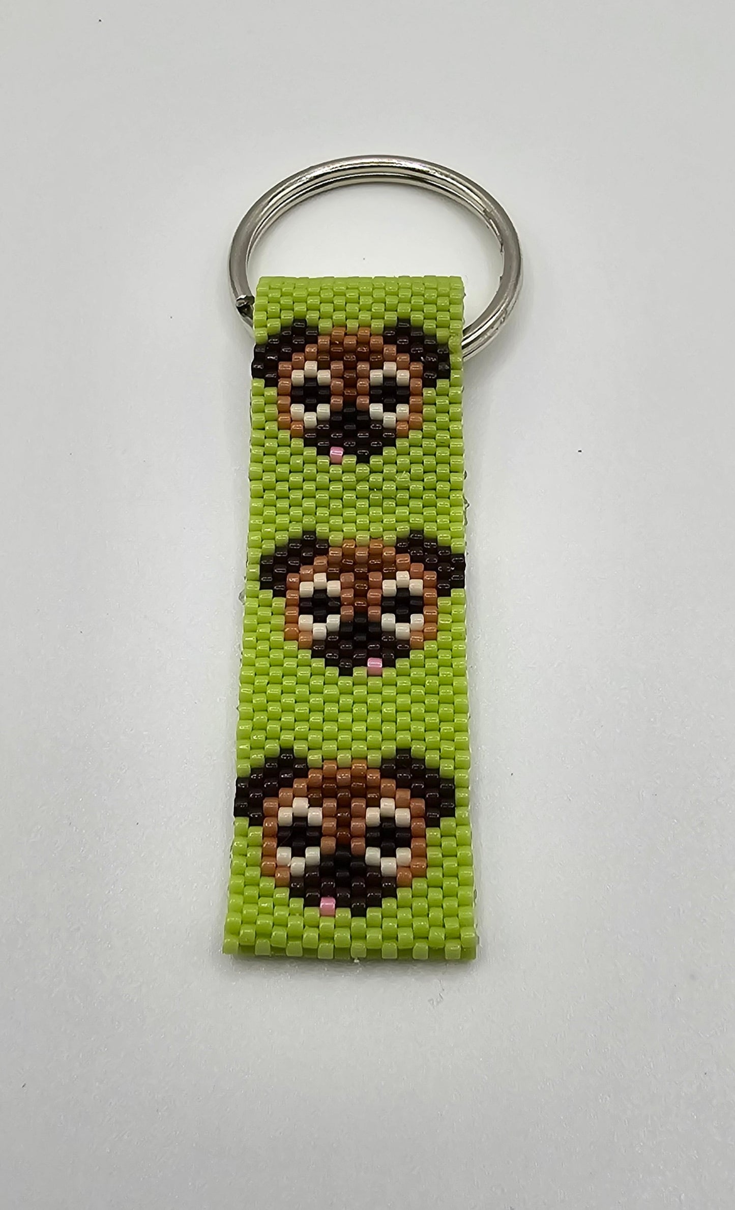 Beaded Keychain - Pug