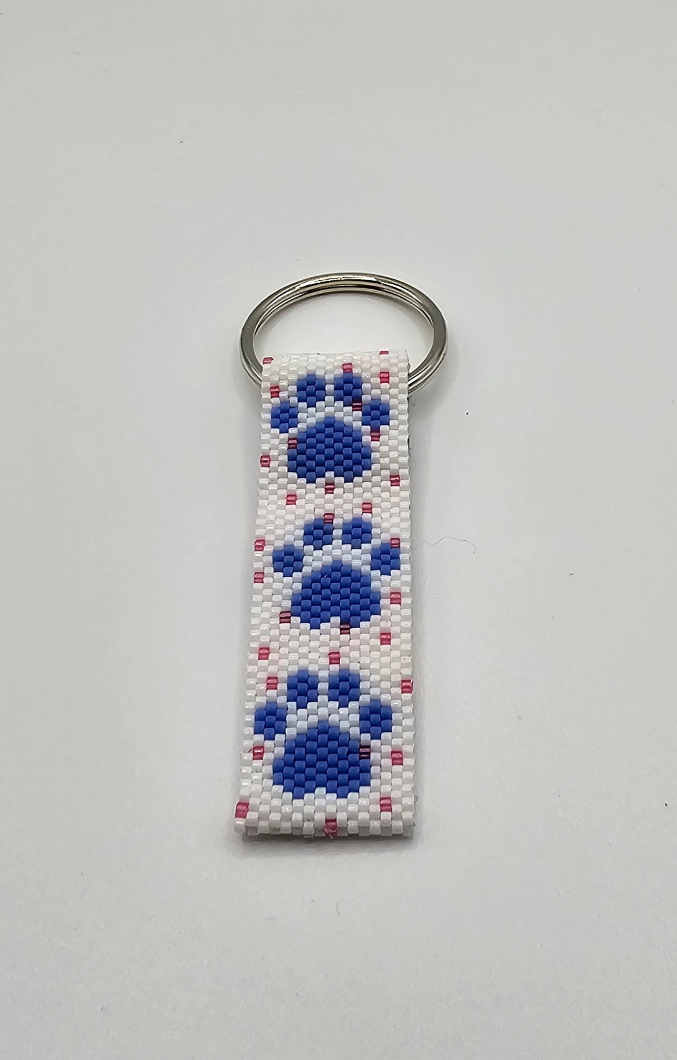 Beaded Keychain - Paw Print