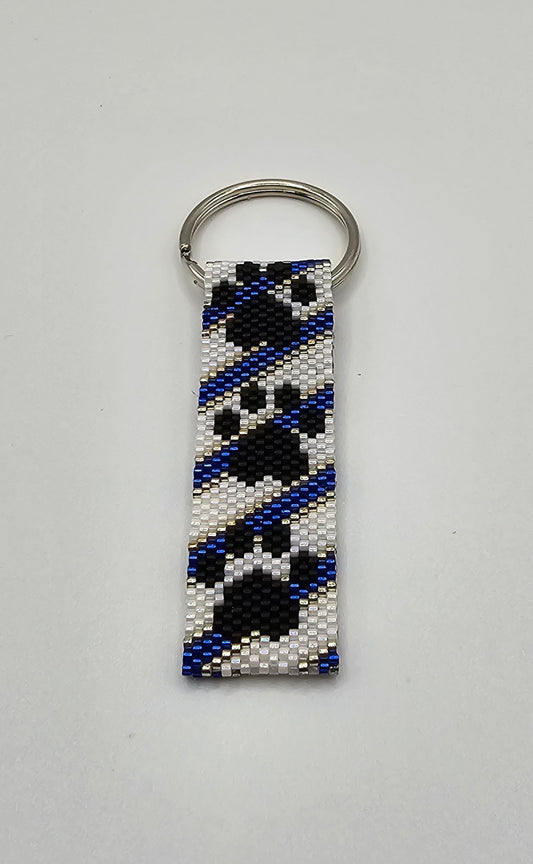 Beaded Keychain - Paw Print