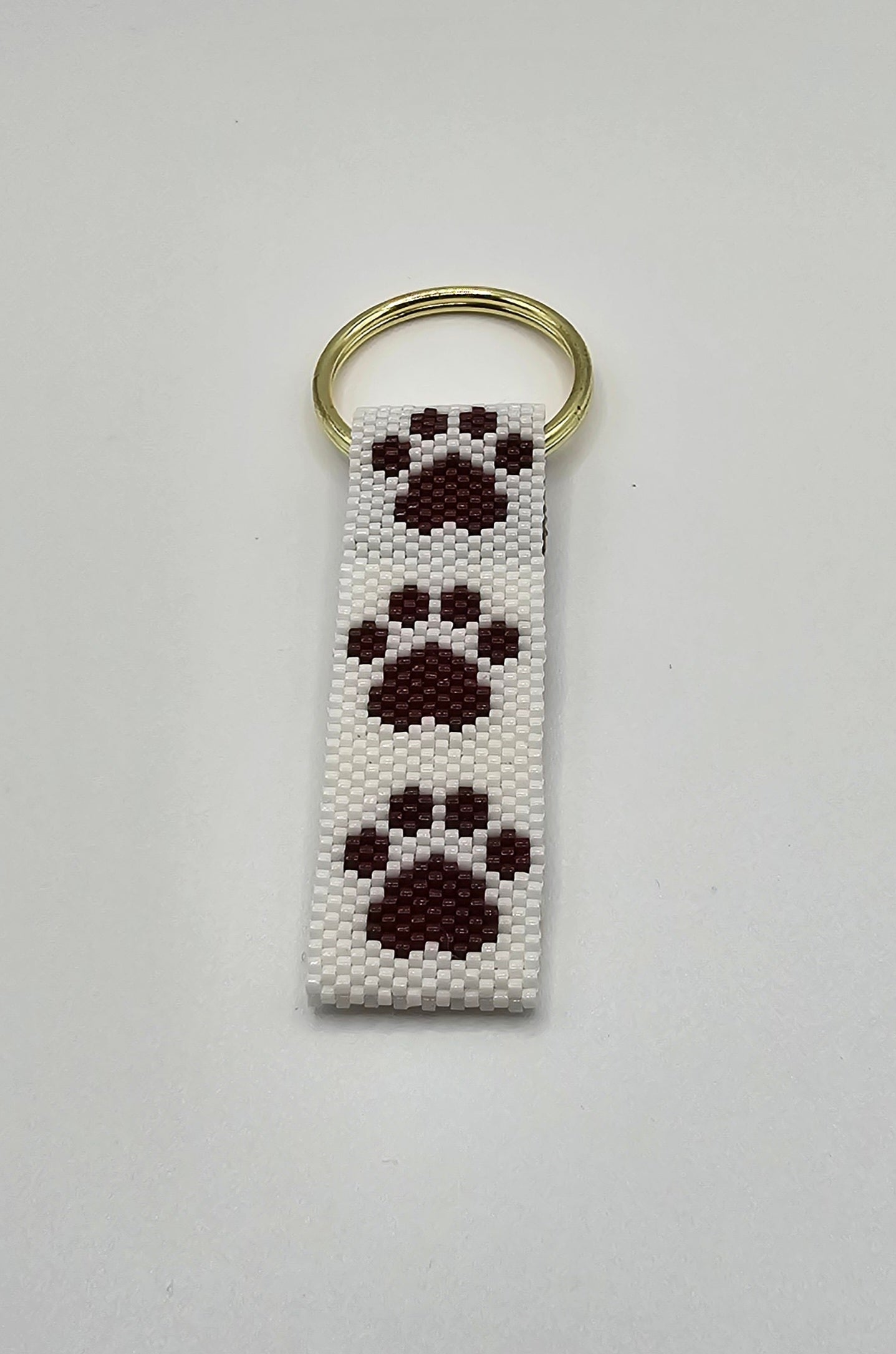 Beaded Keychain - Paw Print