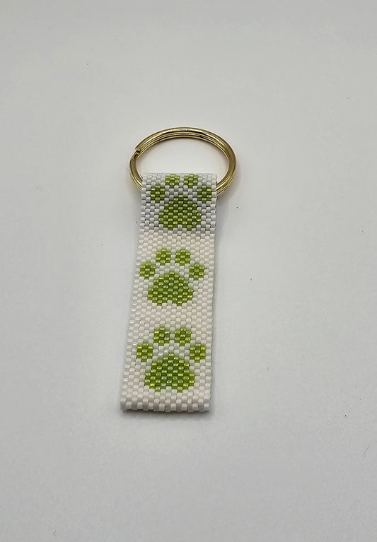 Beaded Keychain - Paw Print